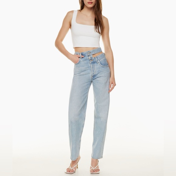 NWT Agolde Broken Waistband Jeans - Picture 7 of 8